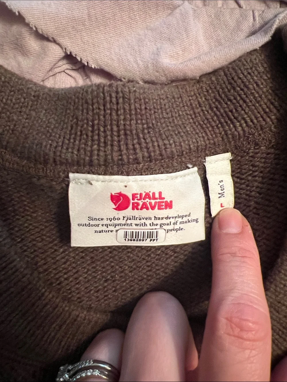 Fjallraven Men's Olive green Crewneck Sweater